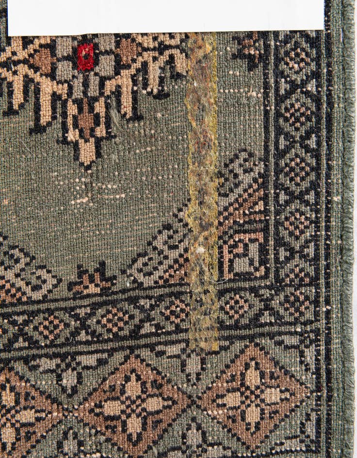 Detail image of  1' x 1'  Hand Knotted Bokhara Oriental Wool Square Rug