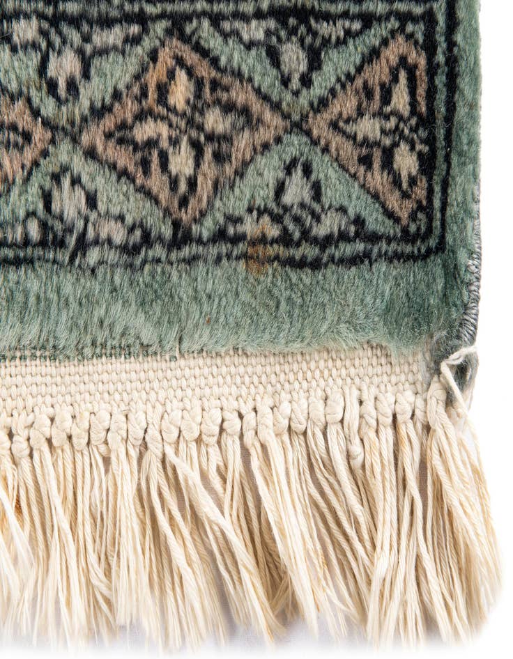 Detail image of  1' x 1'  Hand Knotted Bokhara Oriental Wool Square Rug