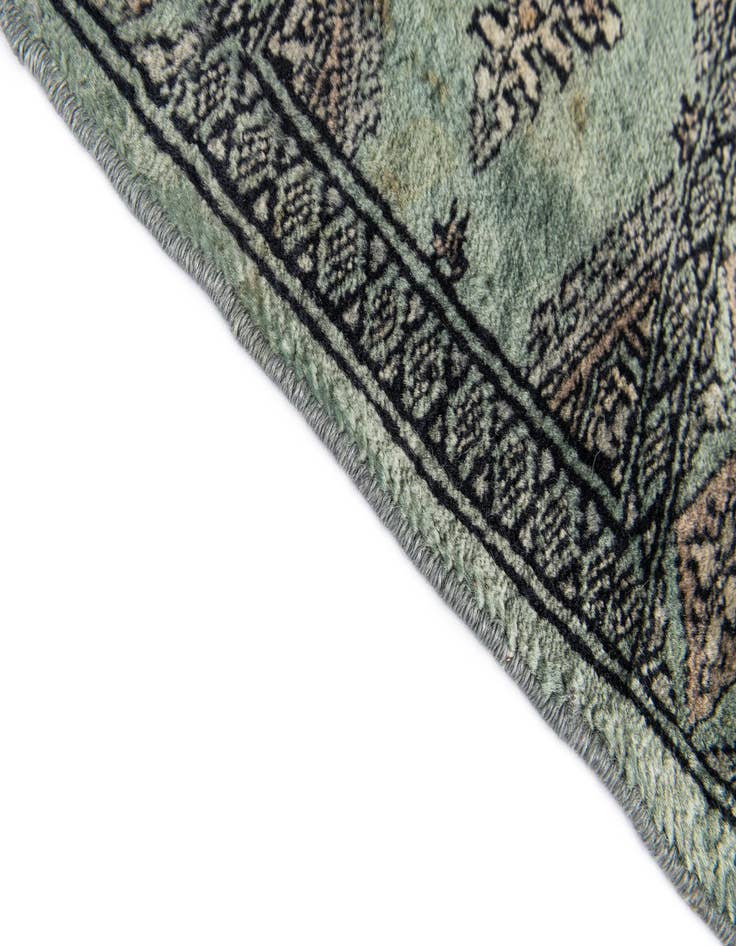 Detail image of  1' x 1'  Hand Knotted Bokhara Oriental Wool Square Rug