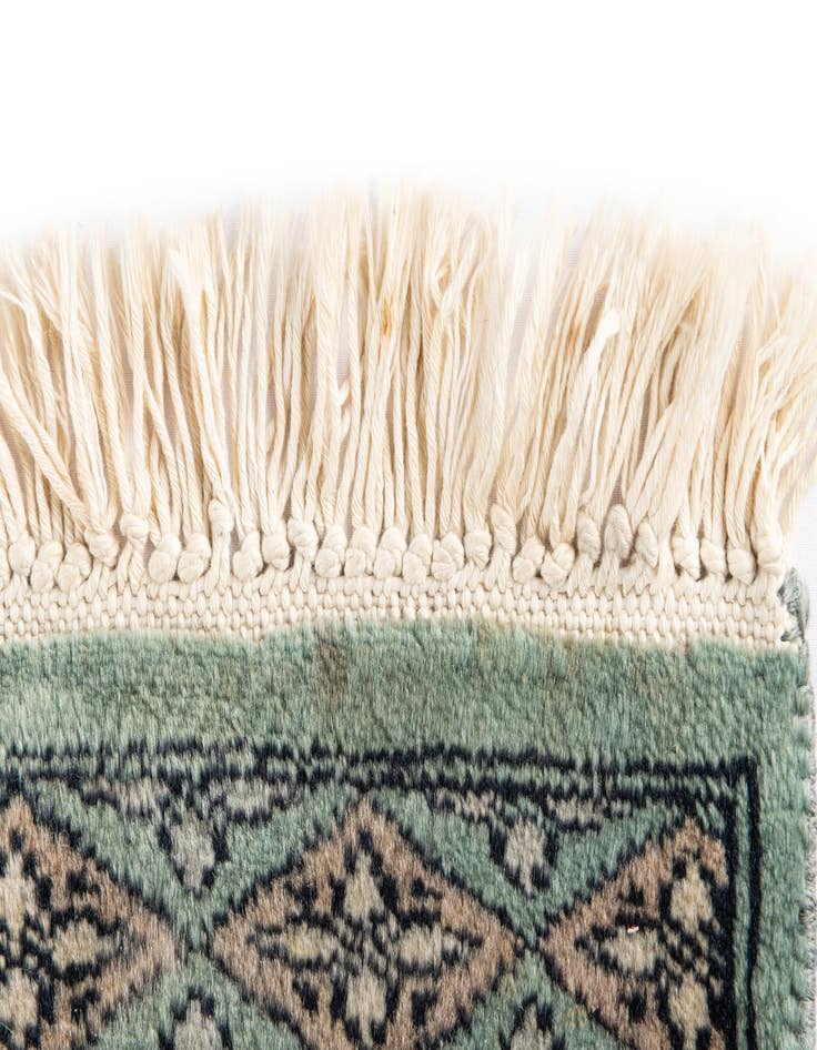 Detail image of  1' x 1'  Hand Knotted Bokhara Oriental Wool Square Rug