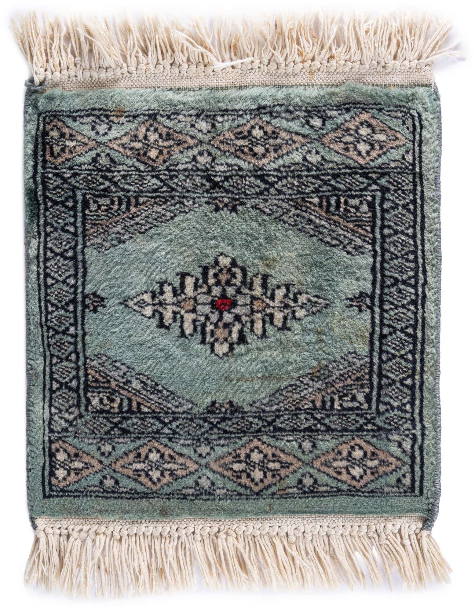 Primary image  1' x 1'  Hand Knotted Bokhara Oriental Wool Square Rug