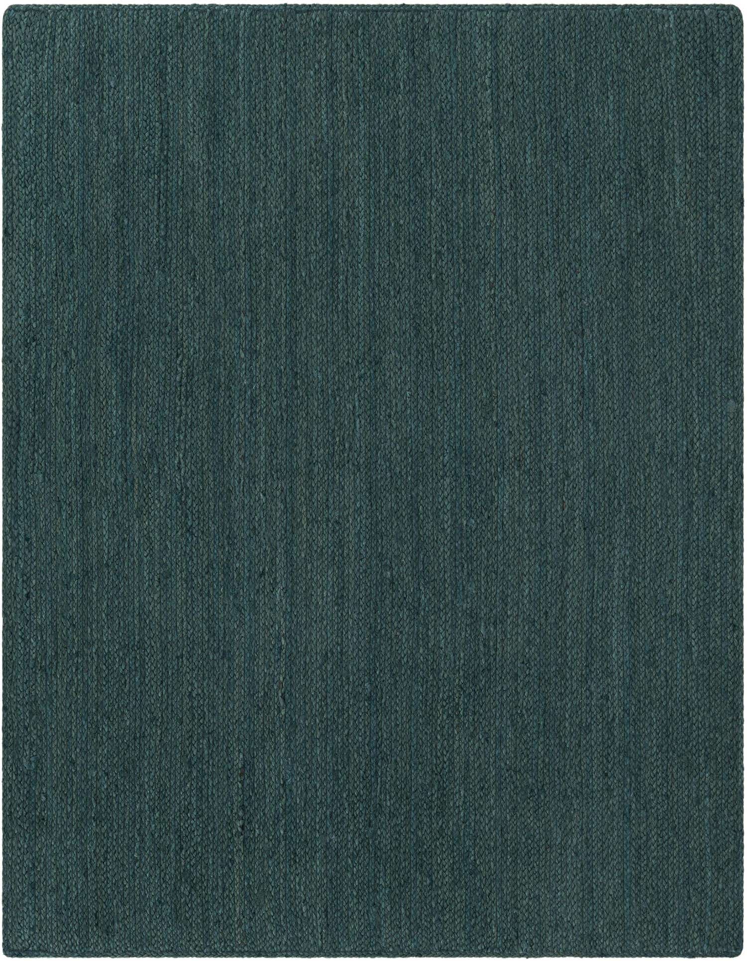 A 7' 10 x 7' 10 square green jute rug with a textured, flatweave pattern, suitable for various indoor spaces.