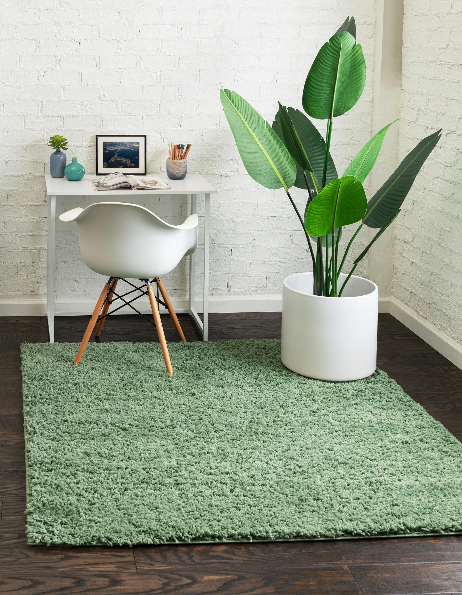 Green 5' x 5' Everyday Shag Square Rug | Rugs.com
