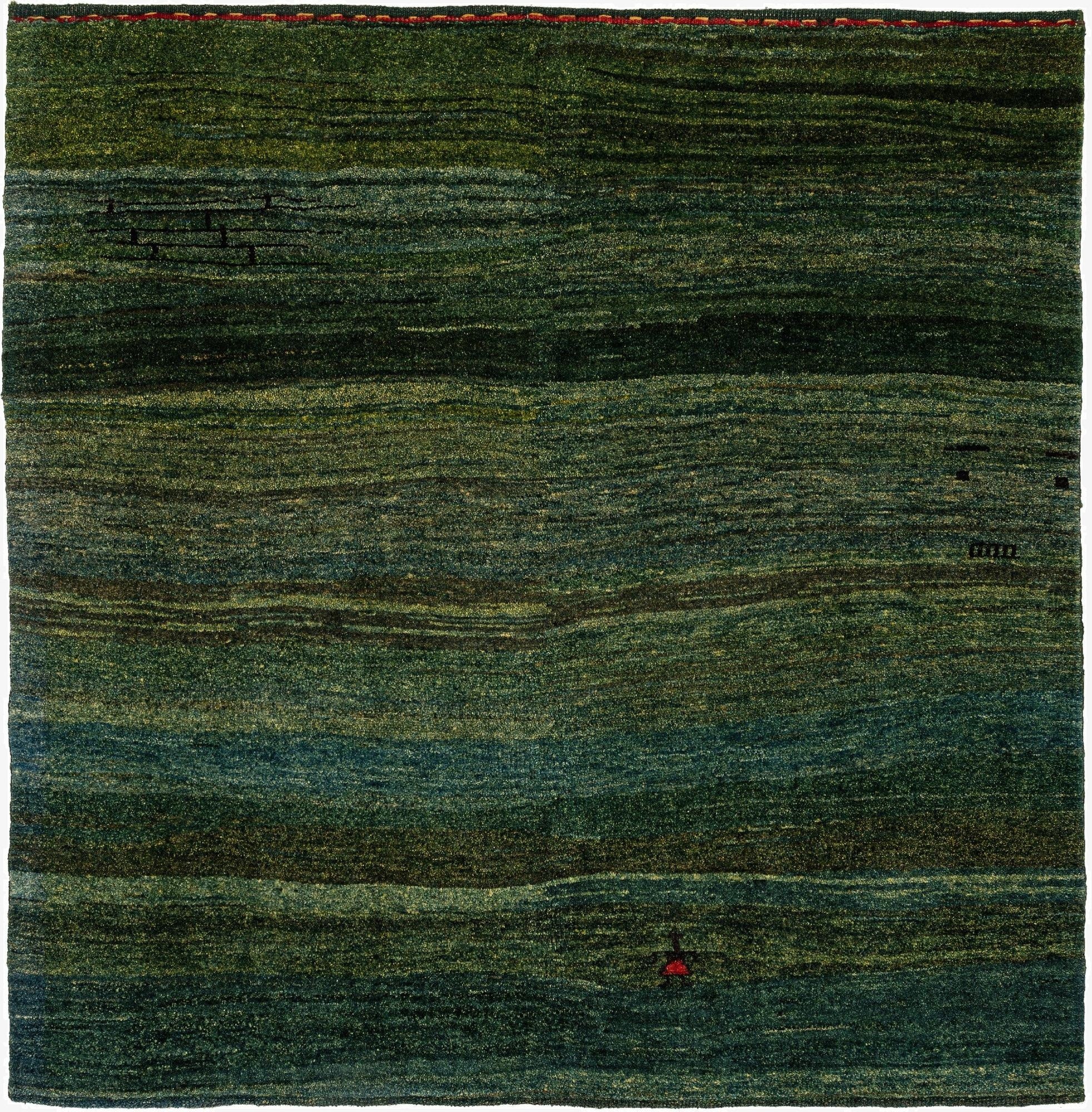  4' 6 x 4' 7 Gabbeh Shouli Square Rug