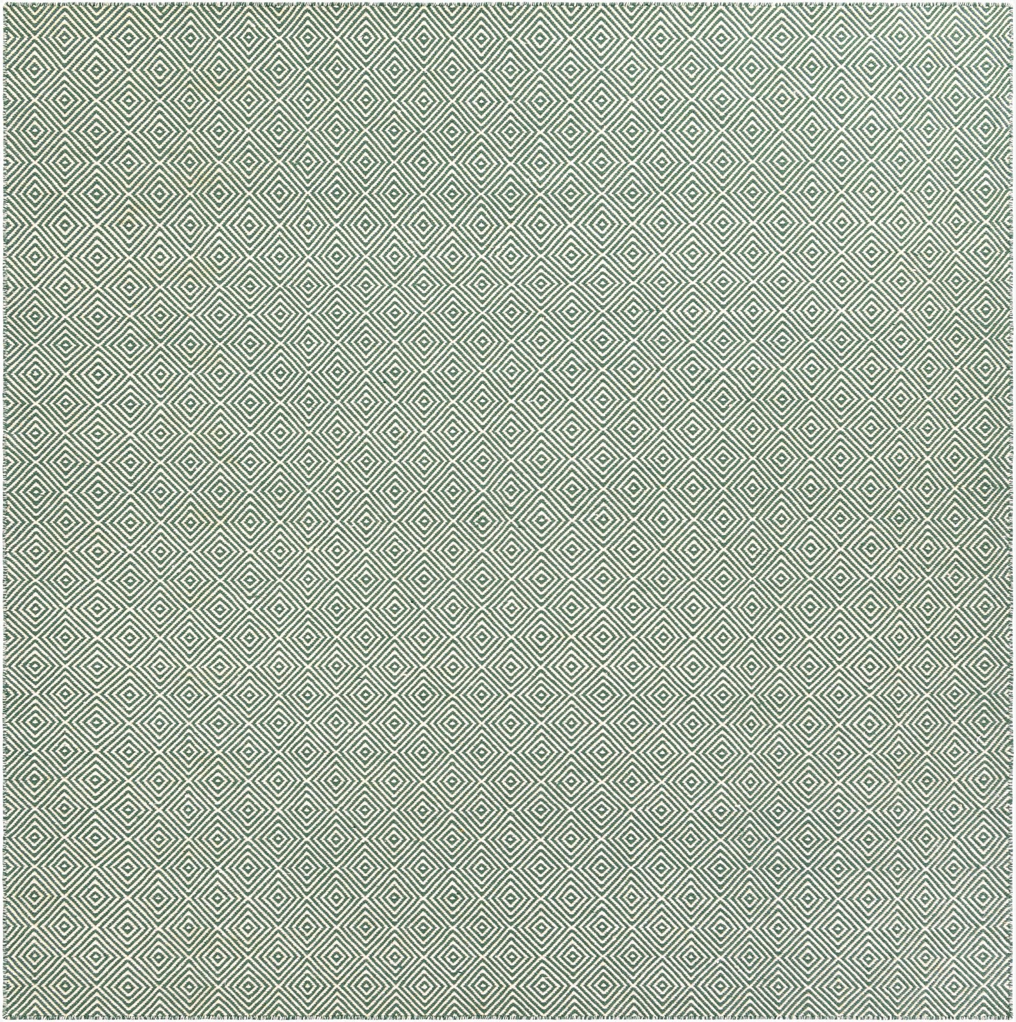  7' 10 x 7' 10  Hand Woven Geo Trellis Flatweave Square Rug