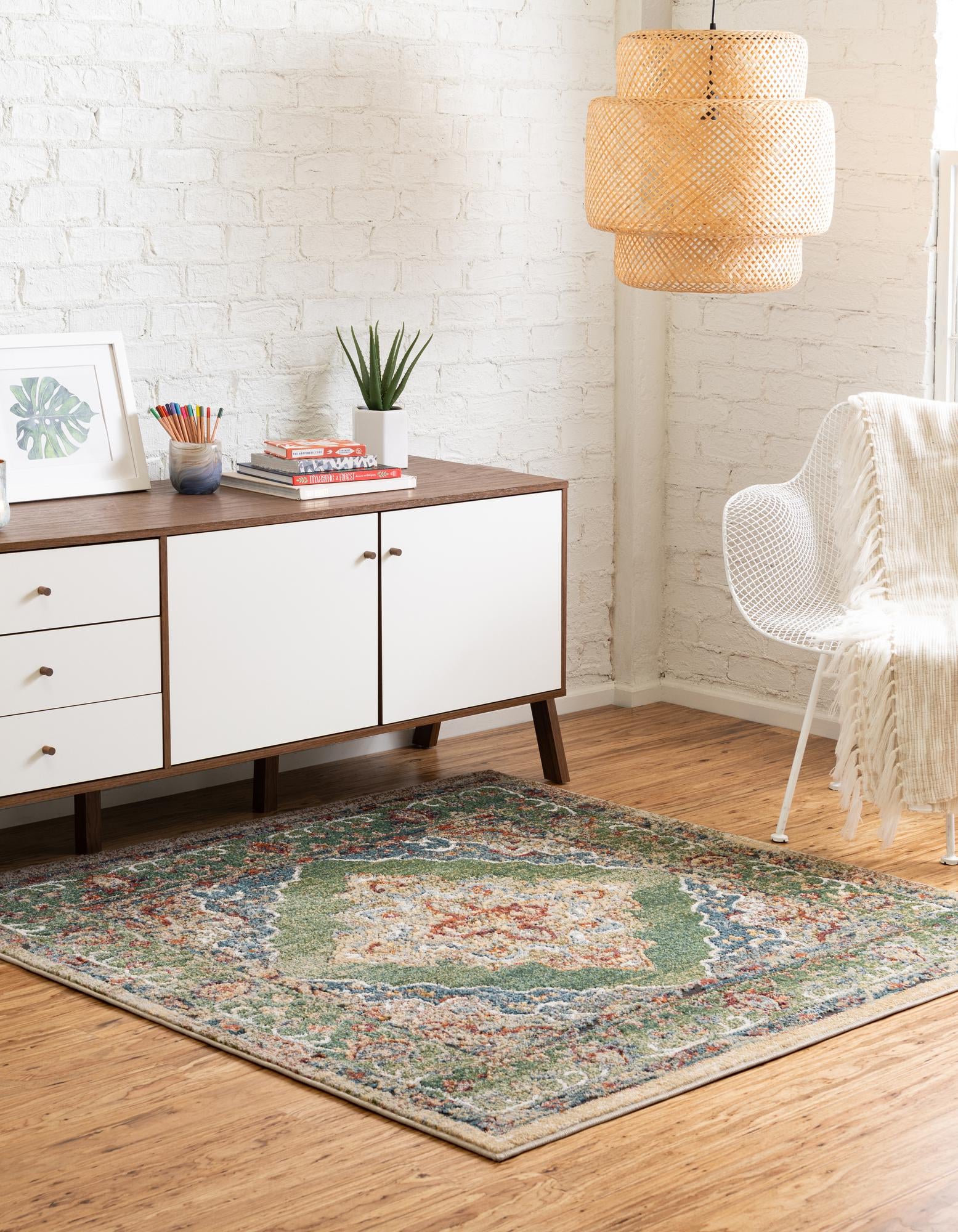 Green 10' x 10' Isabella Square Rug | Rugs.com