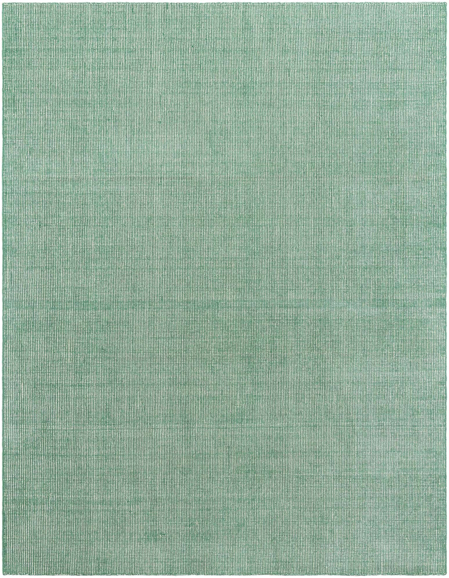 A 7' 10 x 7' 10 square green modern area rug with a subtle textured, solid pattern.