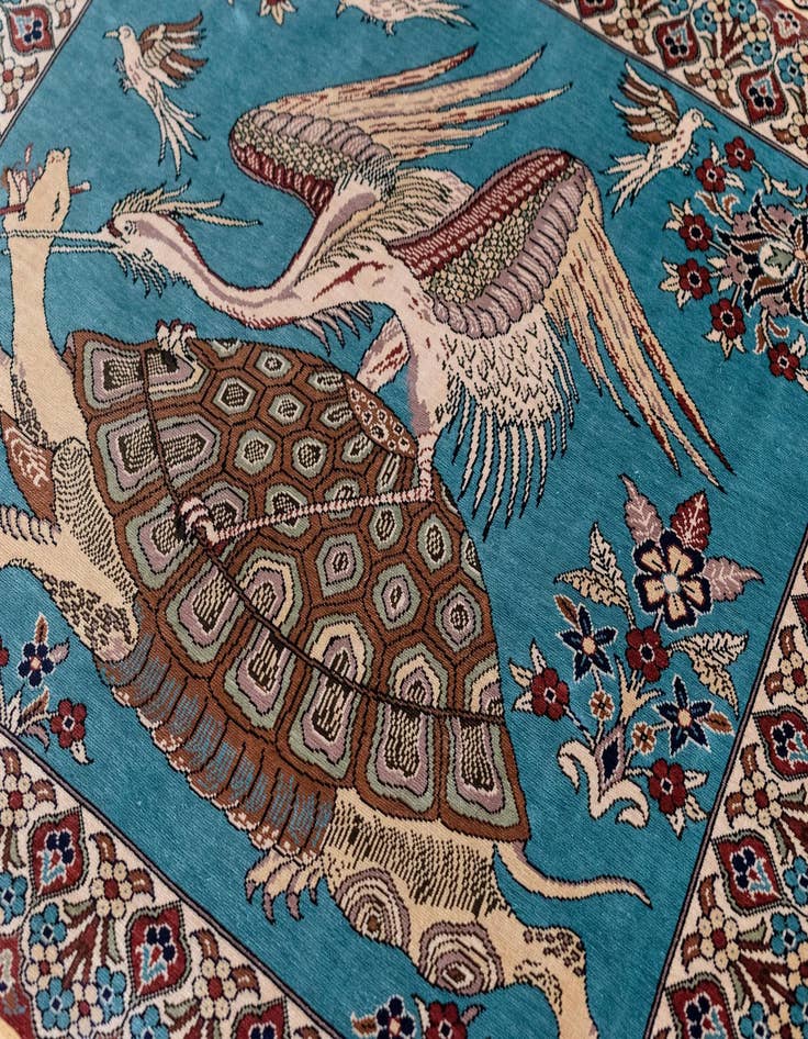 Detail image of  2' 5 x 2' 5 Kayseri Silk Square Rug