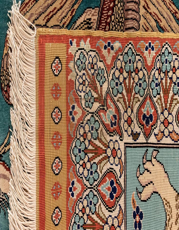Detail image of  2' 5 x 2' 5 Kayseri Silk Square Rug