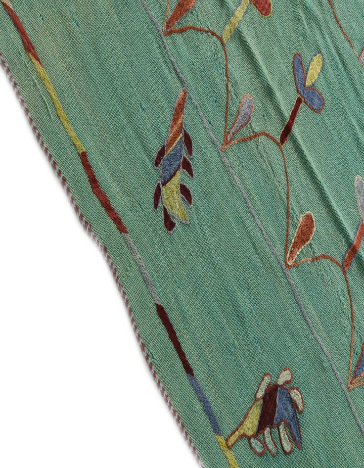 Detail image of  5' 10 x 6' 10  Hand Woven Kilim Suzani Wool Square Rug