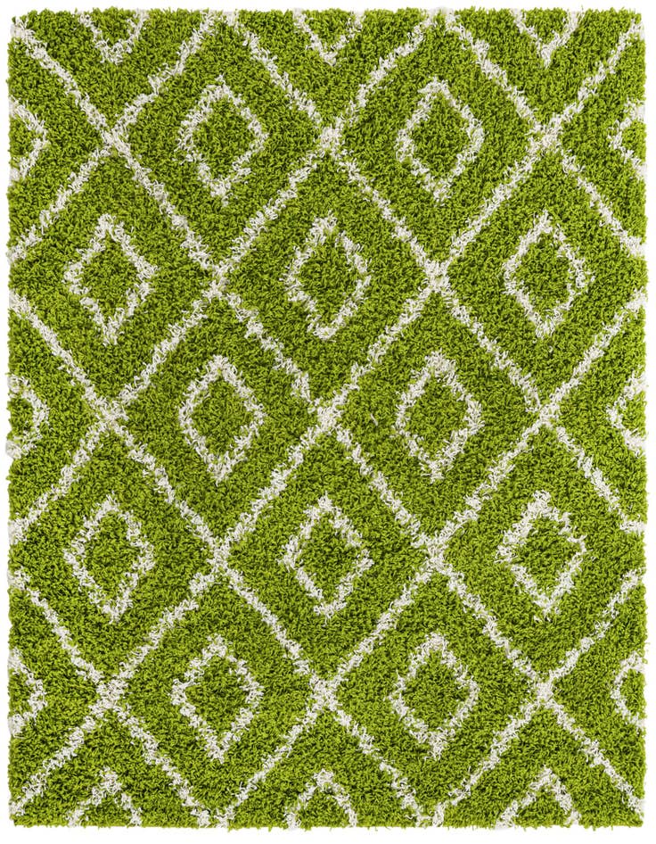 Detail image of  5' 3 x 5' 3 Lattice Shag Square Rug