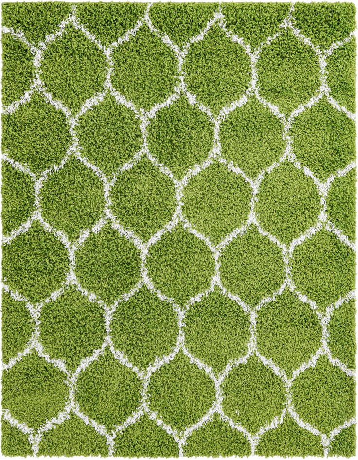 Detail image of  5' 3 x 5' 3 Lattice Shag Square Rug