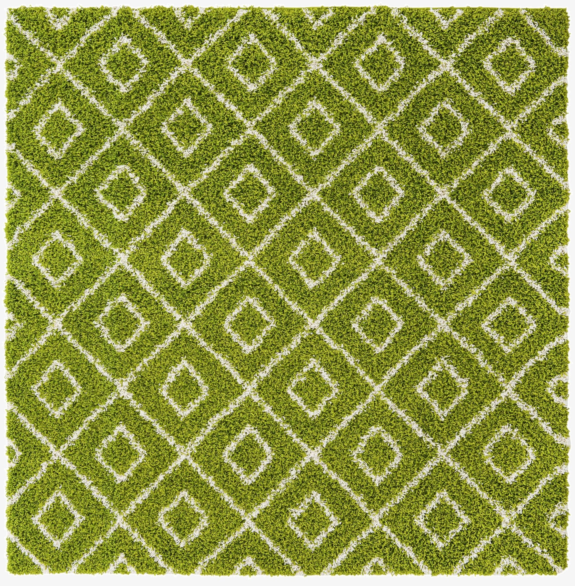  7' 10 x 7' 10 Lattice Shag Square Rug