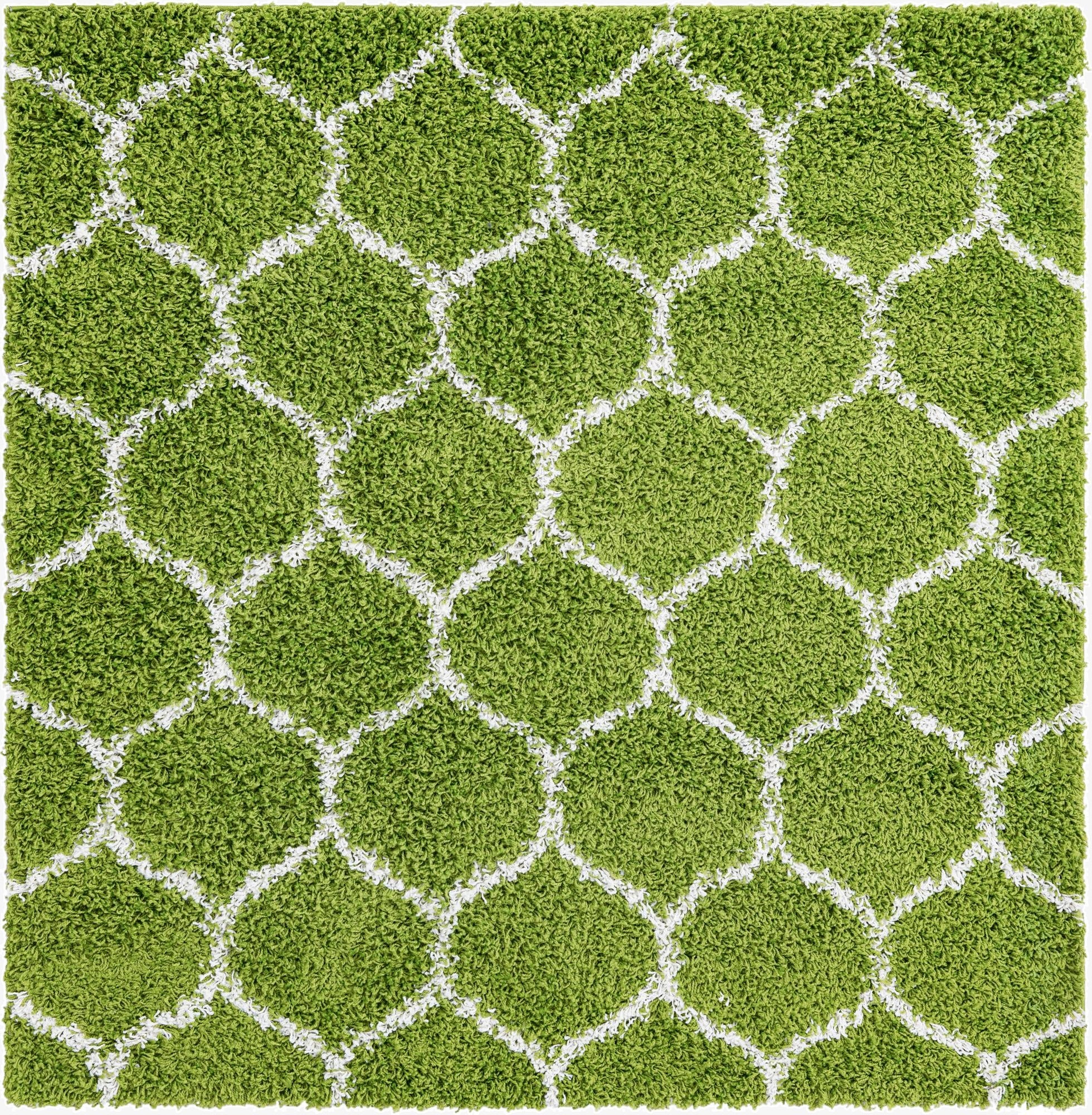  5' 3 x 5' 3 Lattice Shag Square Rug