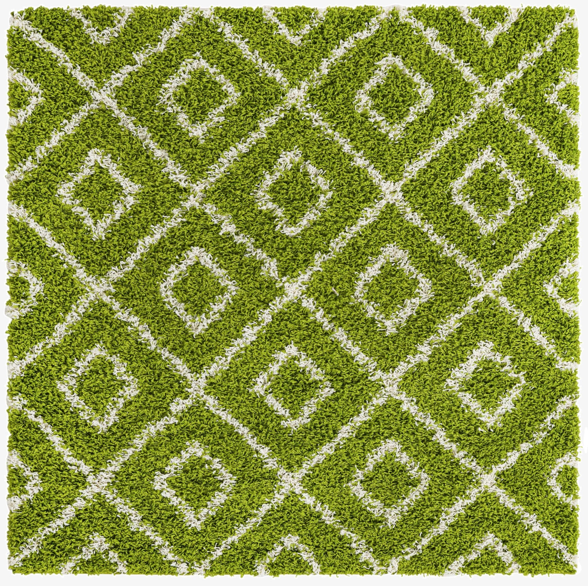  5' 3 x 5' 3 Lattice Shag Square Rug