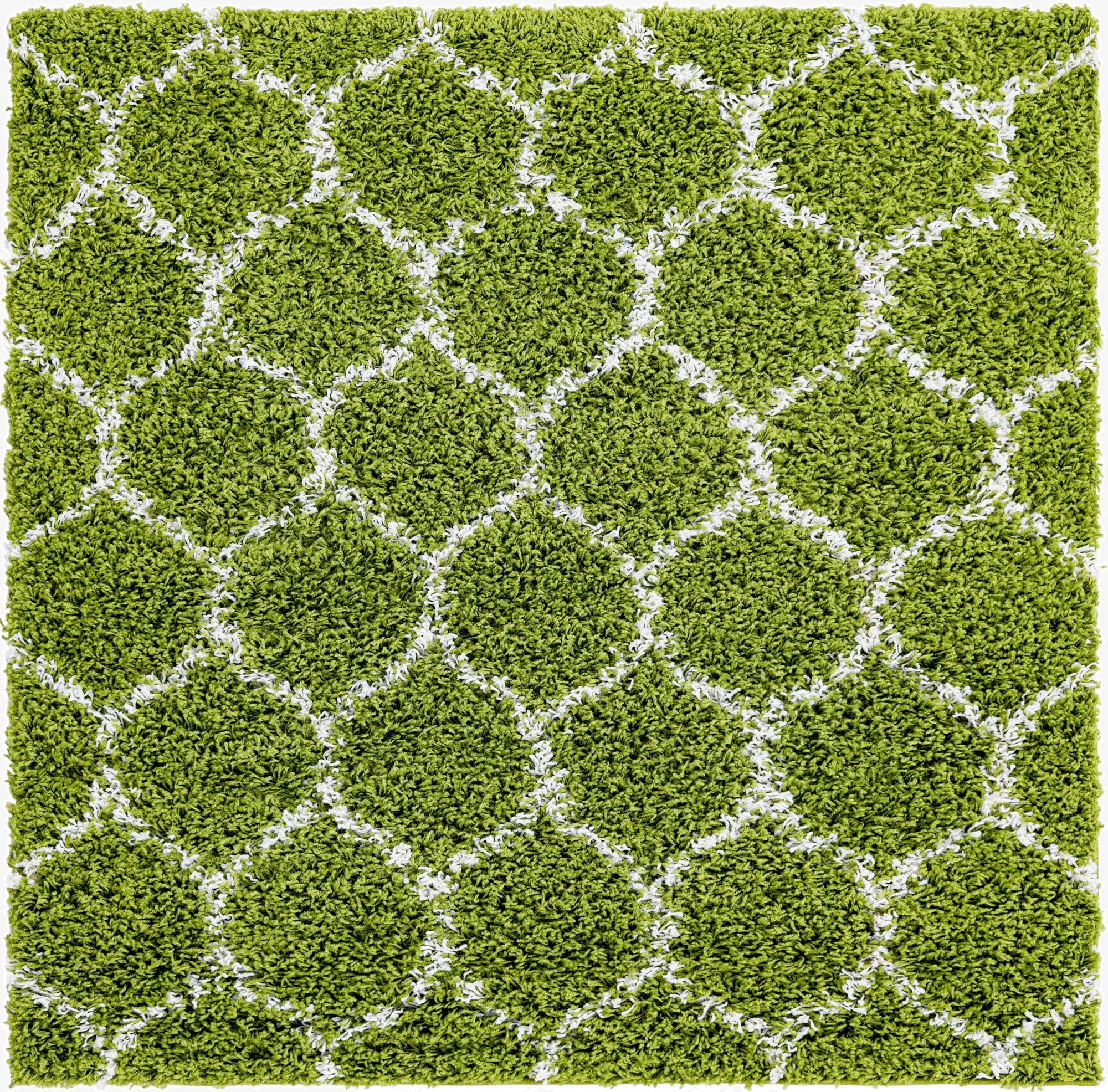  4' x 4' Lattice Shag Square Rug