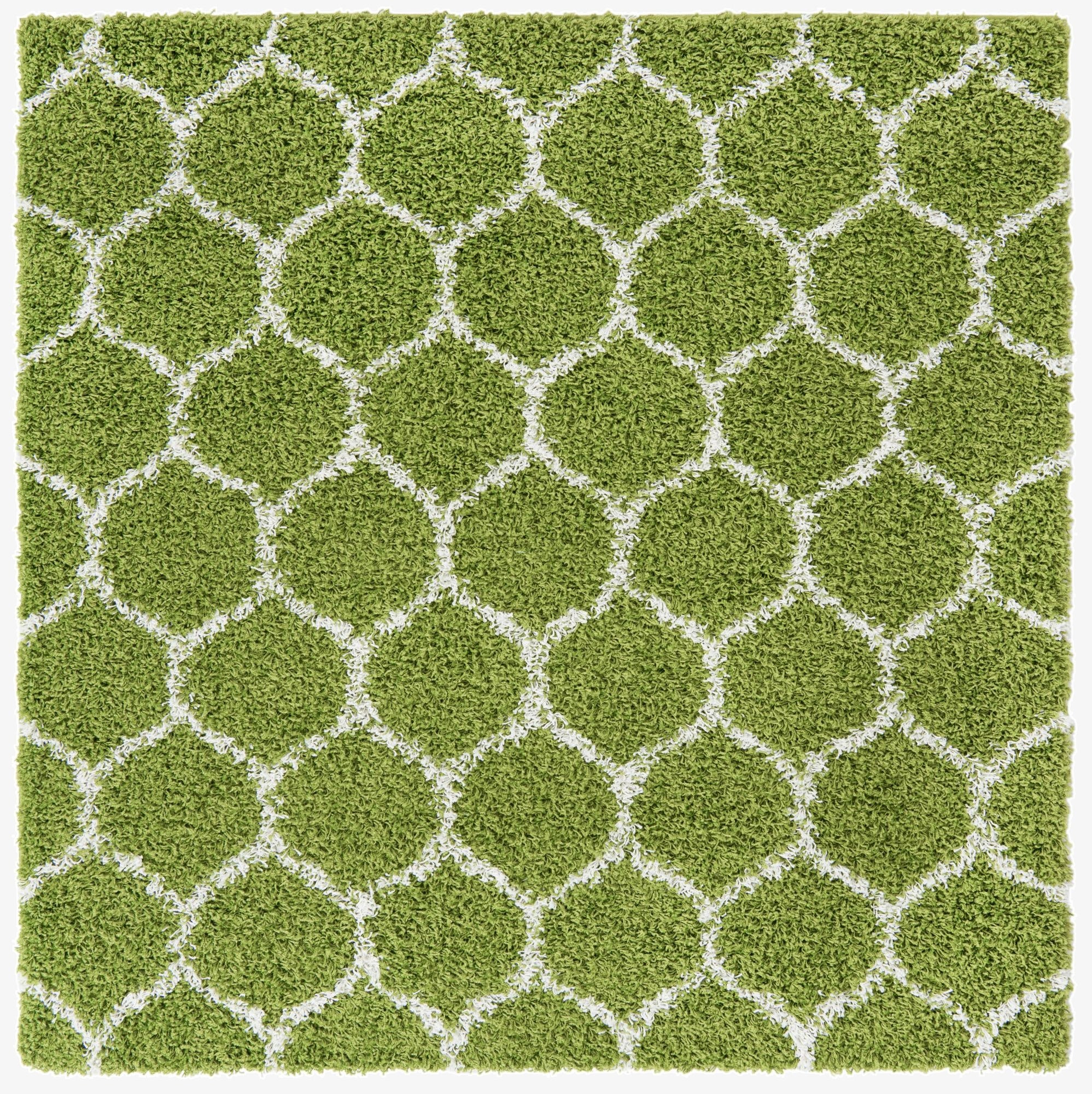  6' x 6' Lattice Shag Square Rug