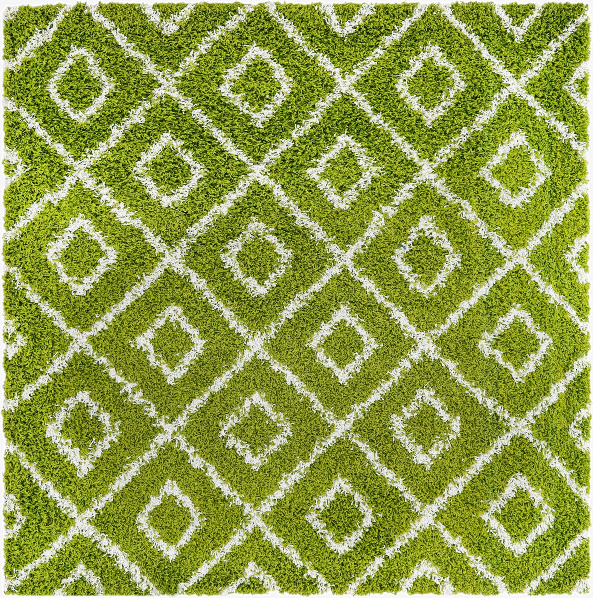  6' x 6' Lattice Shag Square Rug
