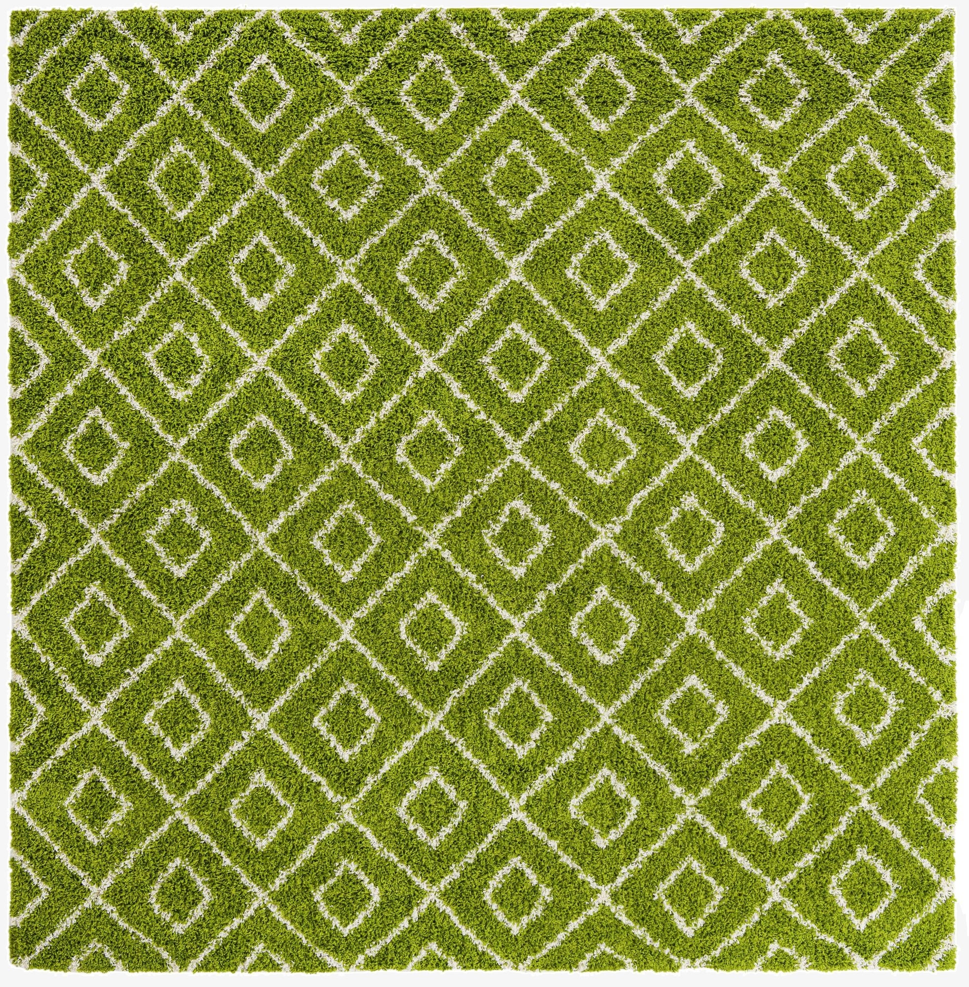  10' x 10' Lattice Shag Square Rug