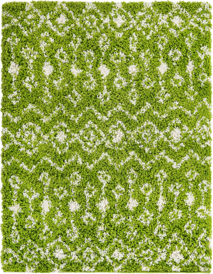 Detail image of  4' x 4' Moroccan Trellis Shag Square Rug