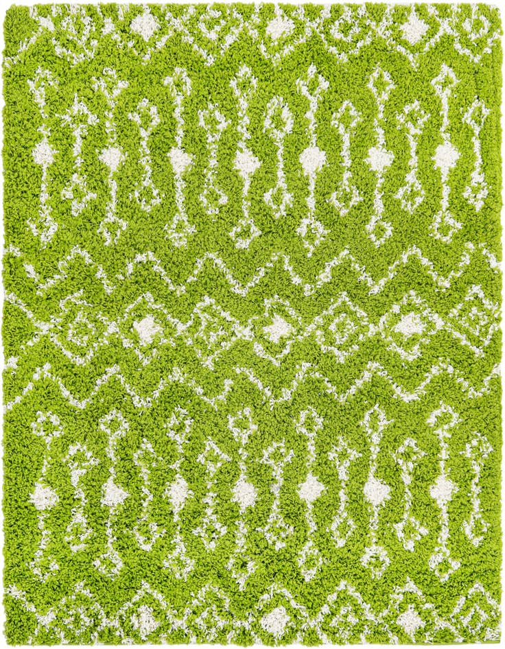 Detail image of  5' 3 x 5' 3 Moroccan Trellis Shag Square Rug