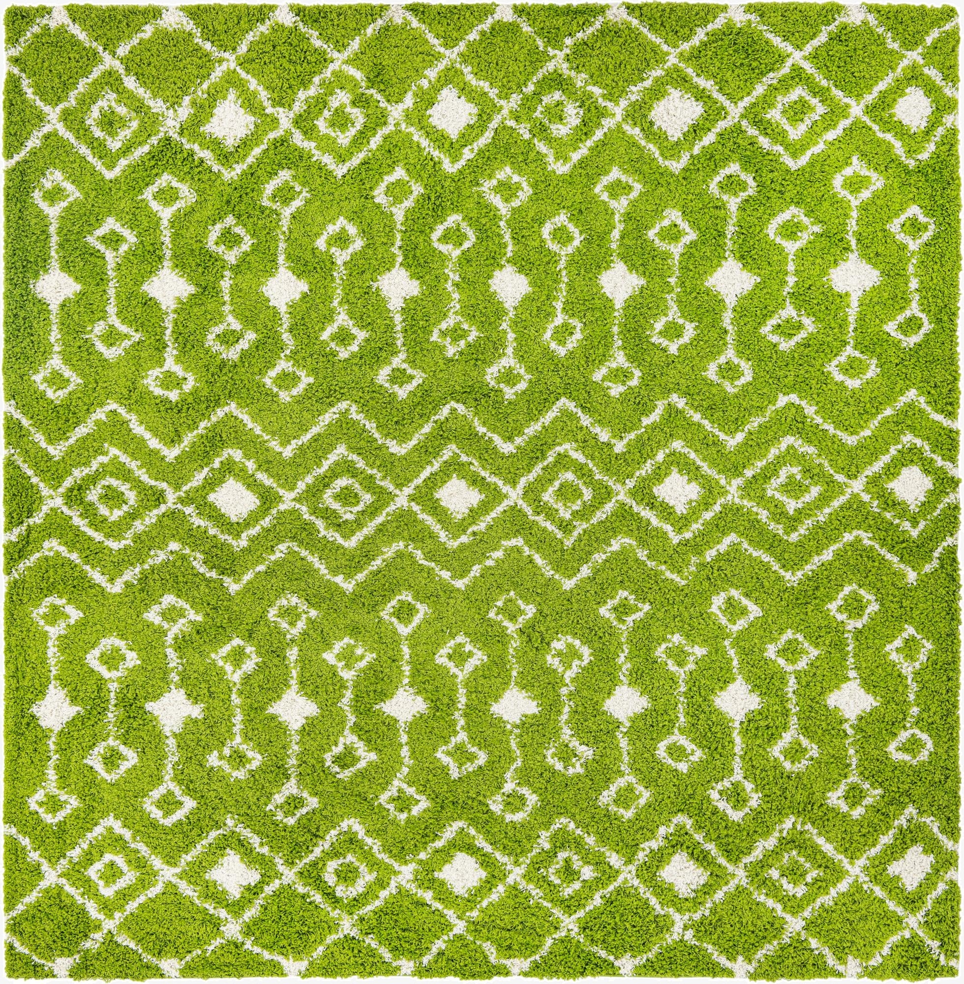  10' x 10' Moroccan Trellis Shag Square Rug