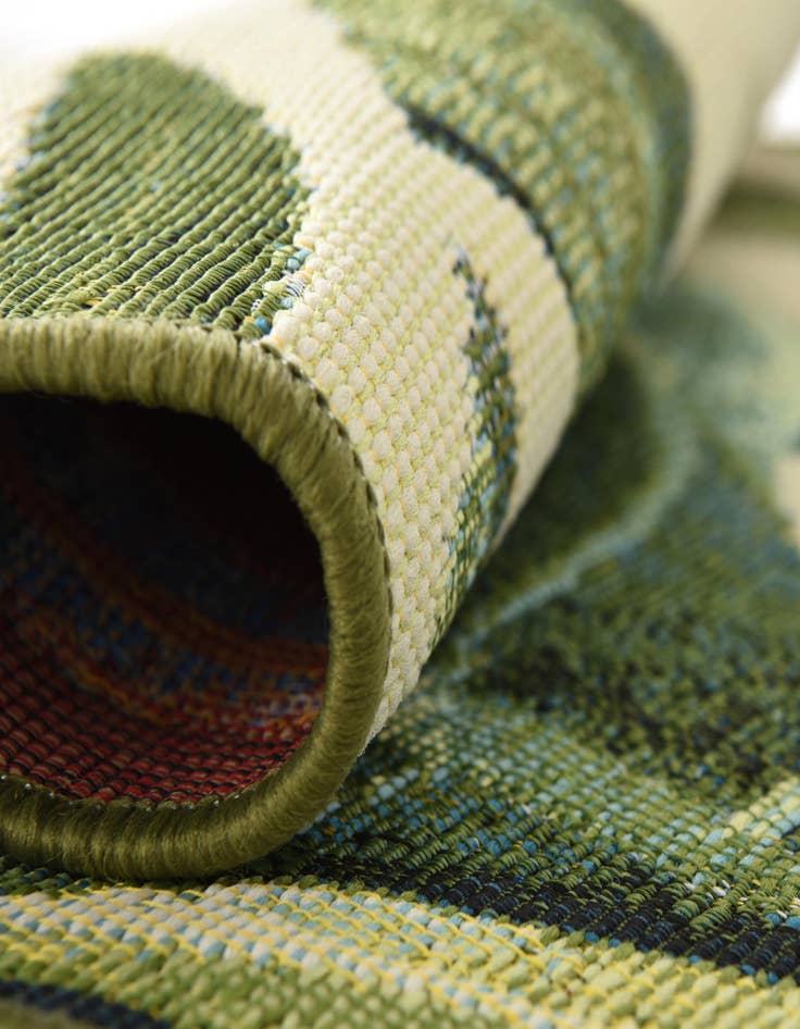 Detail image of  10' x 10'  Washable Botanical Indoor / Outdoor Square Rug