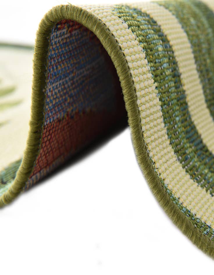 Detail image of  10' x 10'  Washable Botanical Indoor / Outdoor Square Rug