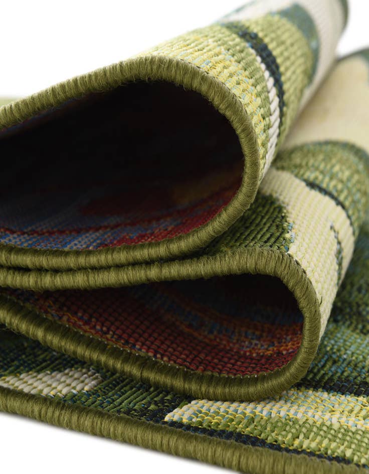 Detail image of  10' x 10'  Washable Botanical Indoor / Outdoor Square Rug