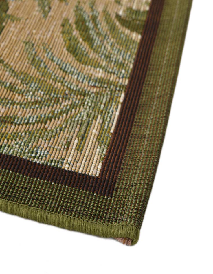 Detail image of  6' x 6'  Washable Botanical Indoor / Outdoor Square Rug