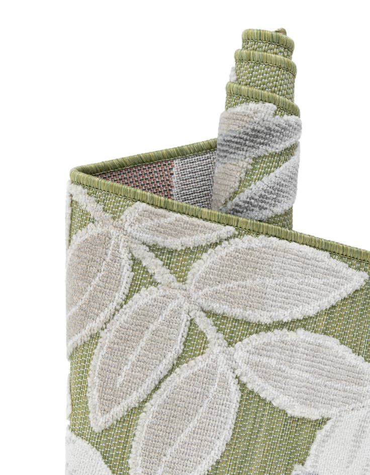 Detail image of  8' 2 x 8' 2  Washable Botanical Indoor / Outdoor Square Rug