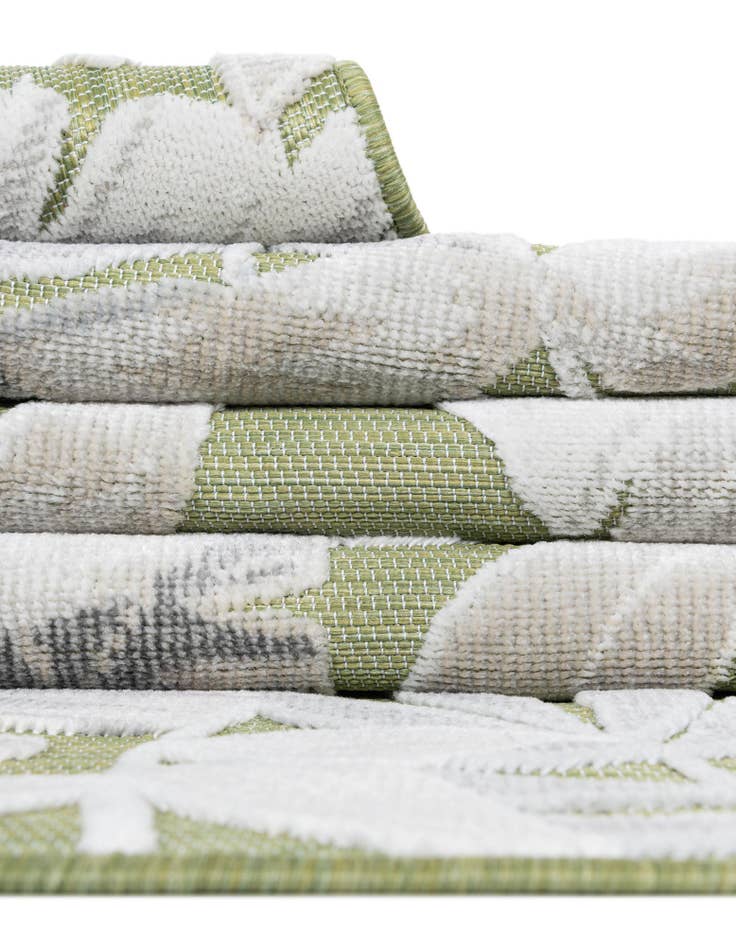 Detail image of  8' 2 x 8' 2  Washable Botanical Indoor / Outdoor Square Rug