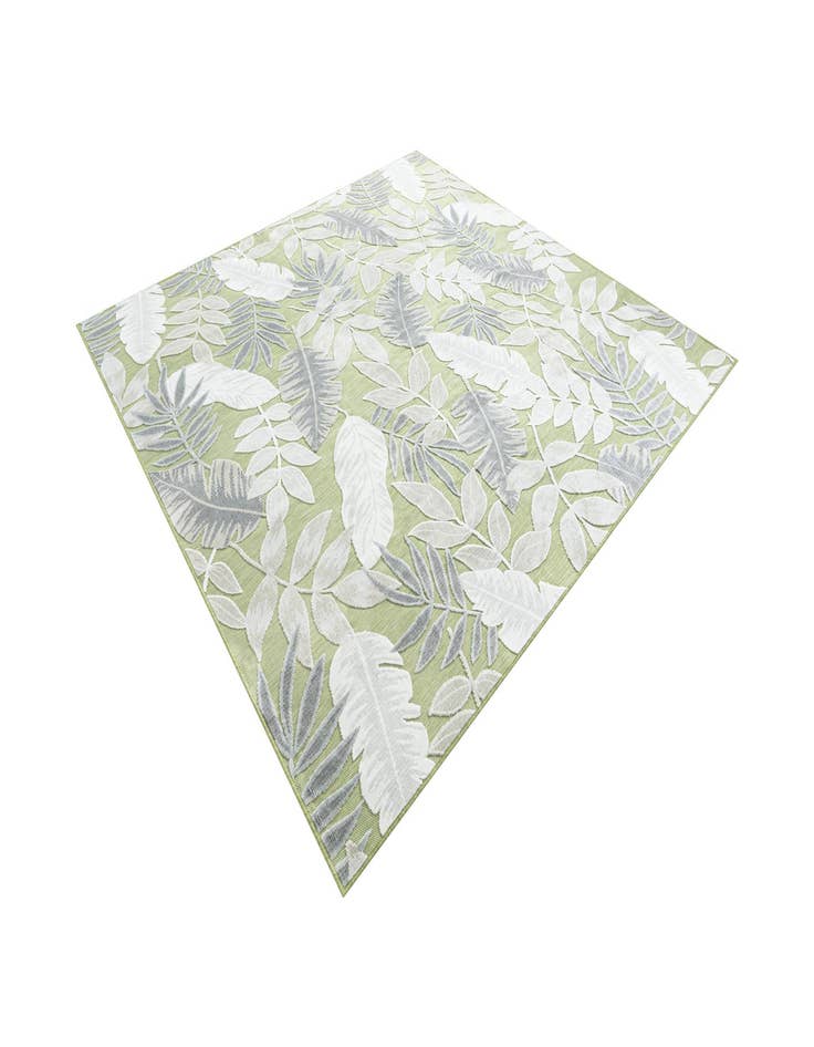 Detail image of  8' 2 x 8' 2  Washable Botanical Indoor / Outdoor Square Rug