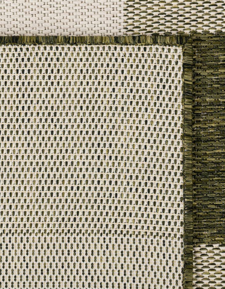 Detail image of  10' x 10'  Washable Checkered Indoor / Outdoor Square Rug