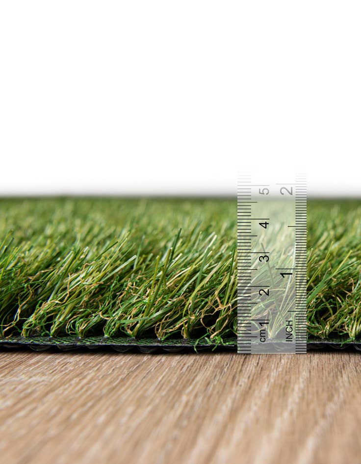 Detail image of  7' 10 x 7' 10  Washable Grass Indoor / Outdoor Square Rug