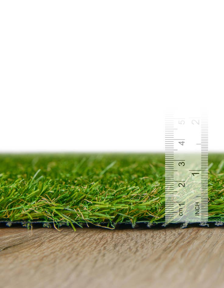 Detail image of 4' x 4' Washable Grass Indoor / Outdoor Square Rug