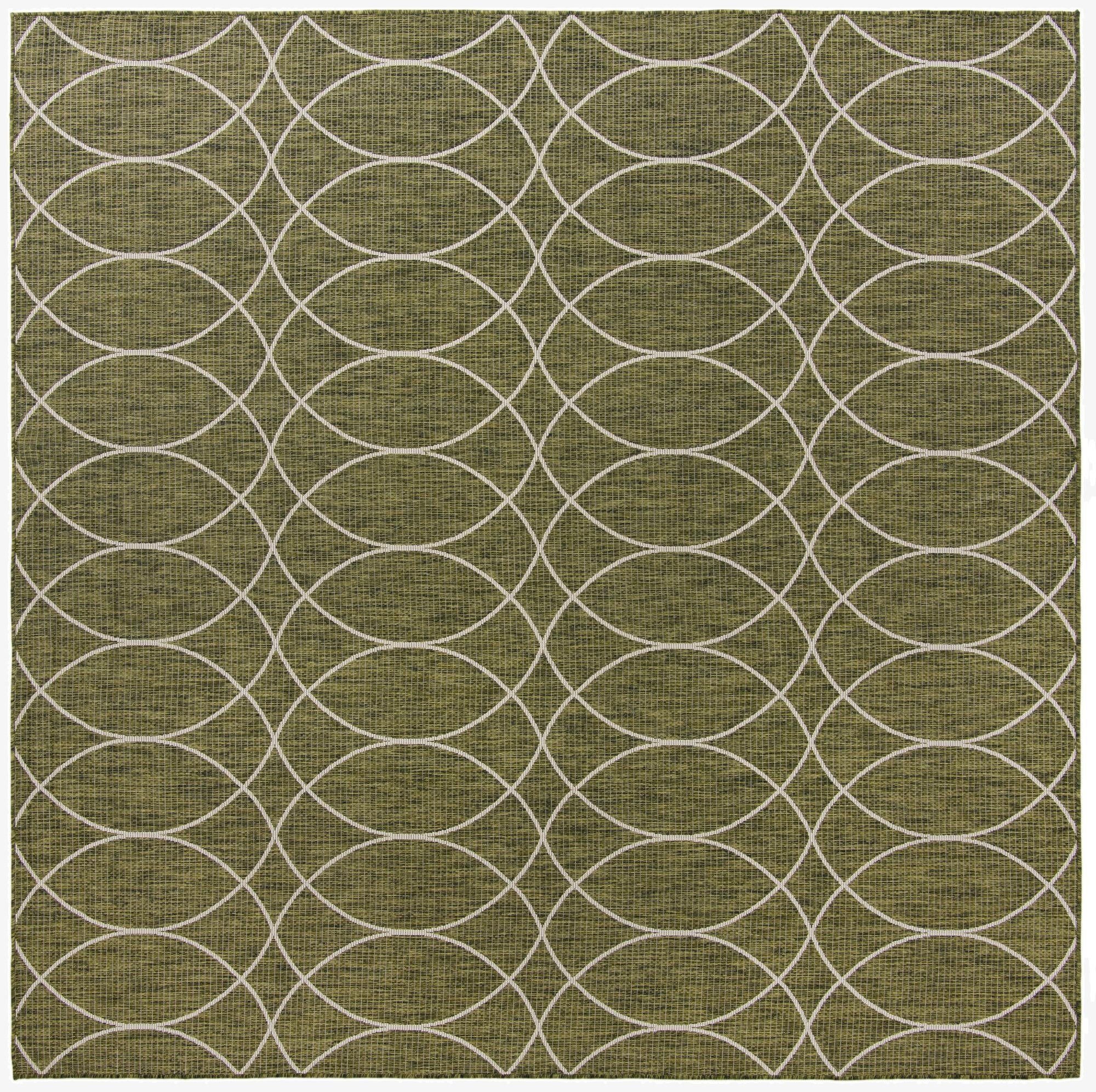  10' x 10'  Washable Lattice Indoor / Outdoor Square Rug