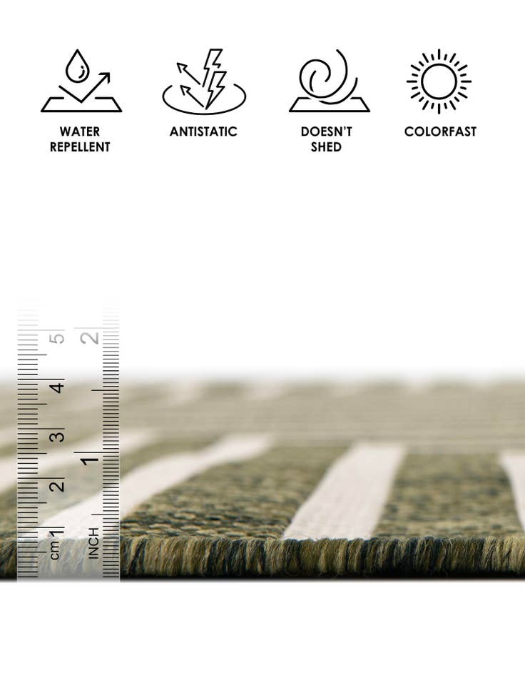 Detail image of  13' x 13'  Washable Modern Indoor / Outdoor Square Rug