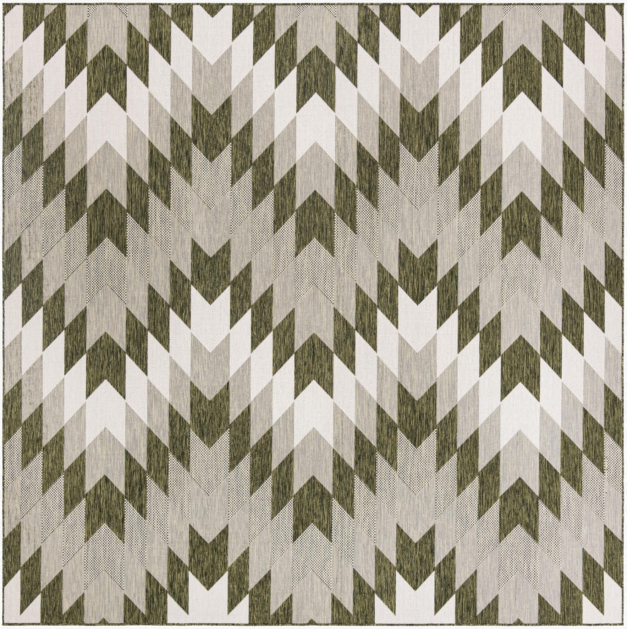  10' x 10'  Washable Modern Indoor / Outdoor Square Rug