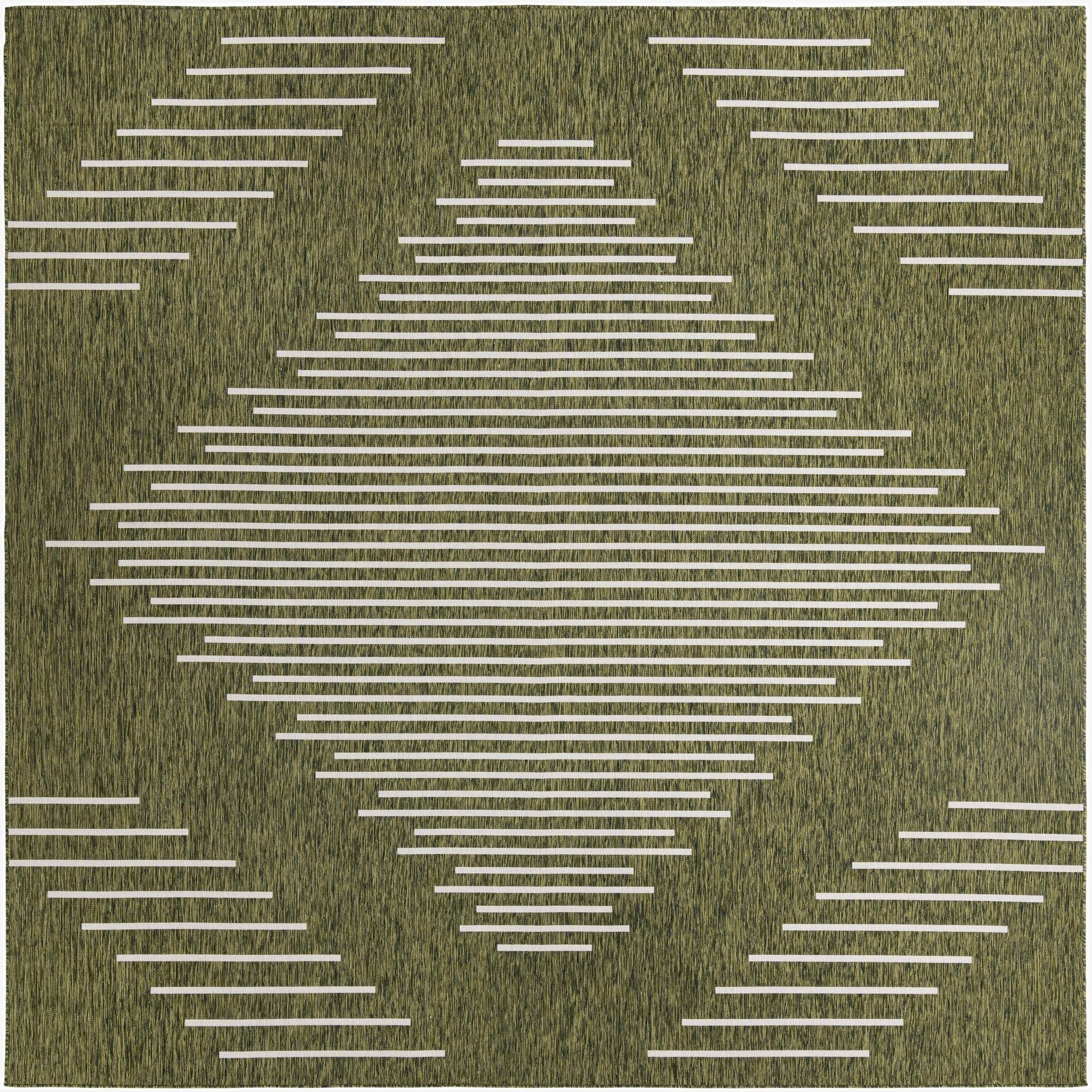  13' x 13'  Washable Modern Indoor / Outdoor Square Rug