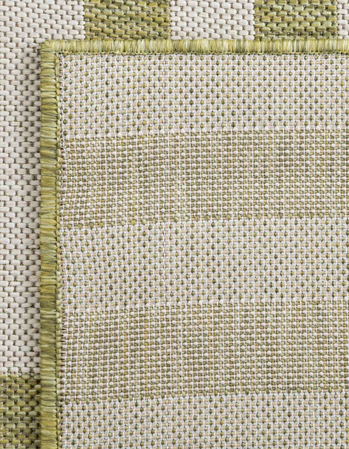Green 6' x 6' Ribbon Indoor / Outdoor Square Rug | Rugs.com