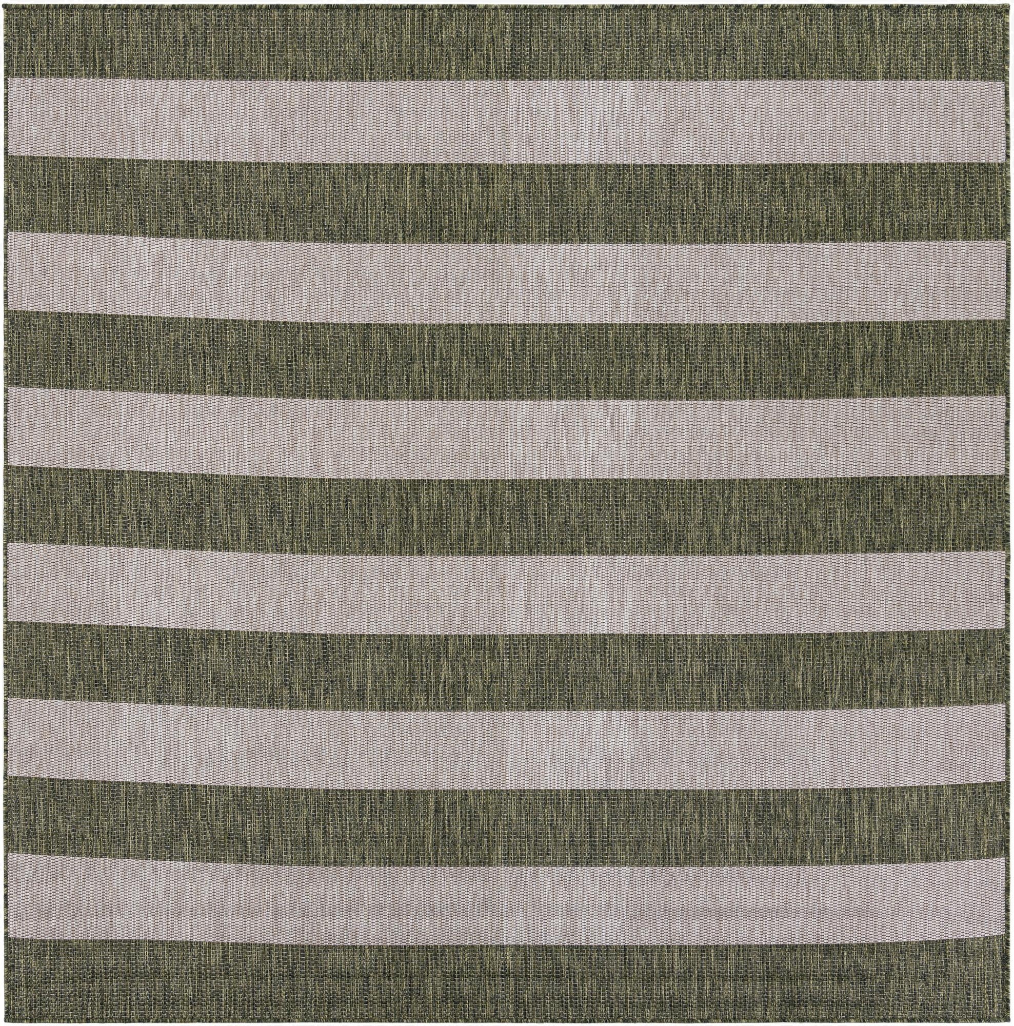  7' 10 x 7' 10  Washable Ribbon Indoor / Outdoor Square Rug