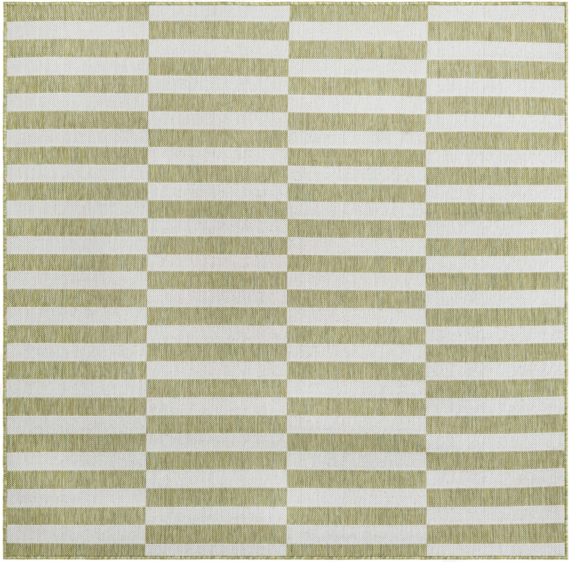  6' x 6'  Washable Ribbon Indoor / Outdoor Square Rug