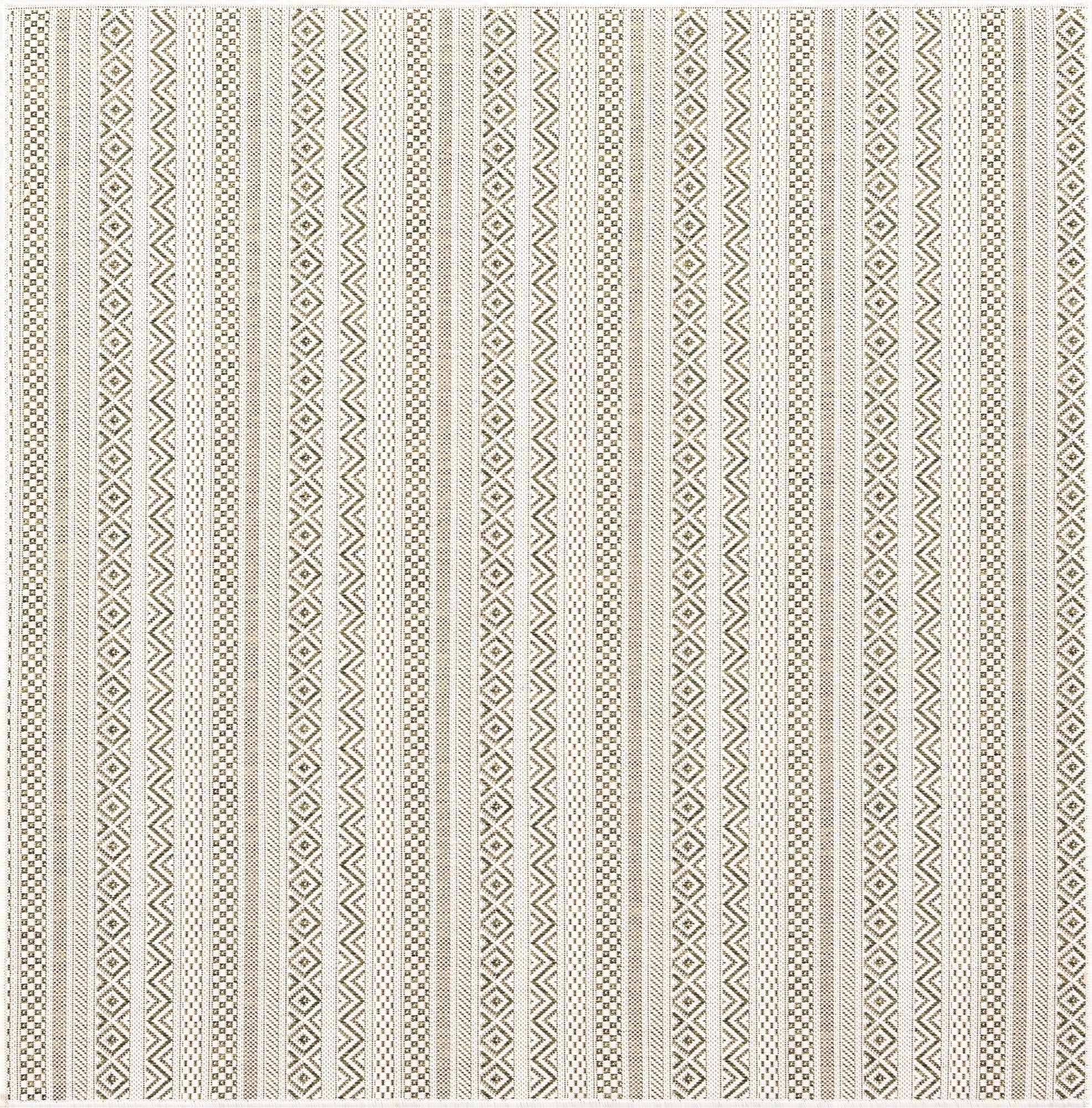  5' 3 x 5' 3  Washable Ribbon Indoor / Outdoor Square Rug