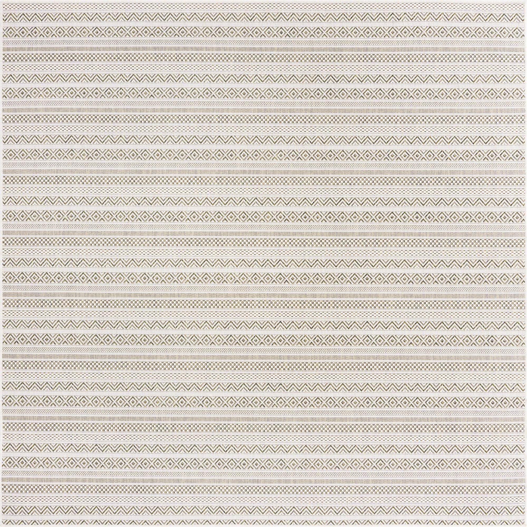  7' 10 x 7' 10  Washable Ribbon Indoor / Outdoor Square Rug
