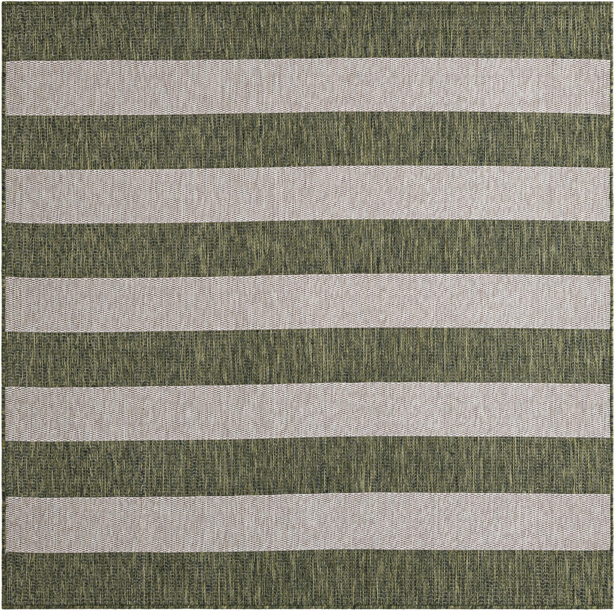  6' x 6'  Washable Ribbon Indoor / Outdoor Square Rug