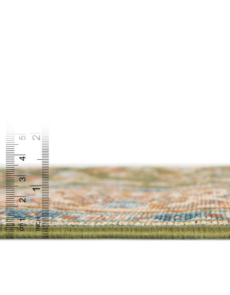 Detail image of  10' x 10'  Washable Traditional Indoor / Outdoor Square Rug