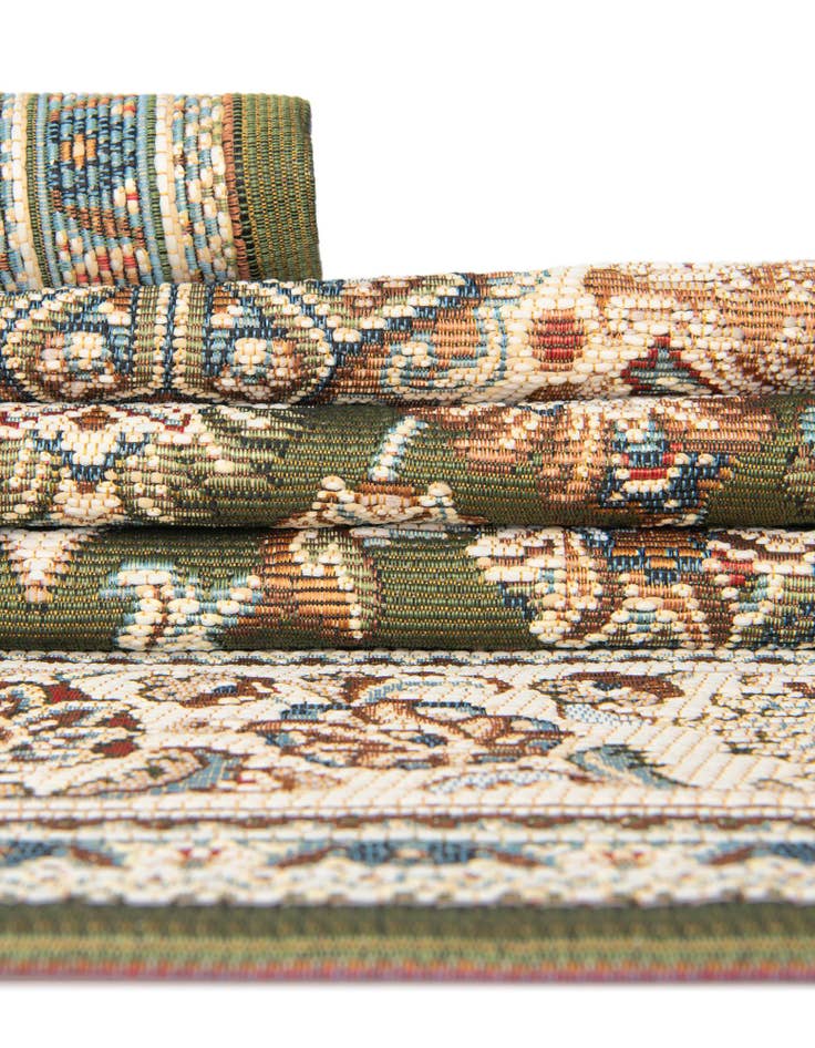 Detail image of  10' x 10'  Washable Traditional Indoor / Outdoor Square Rug