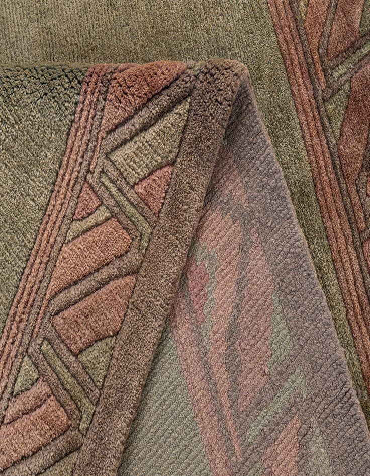 Detail image of  7' 9 x 8' 3  Hand Knotted Tibet Wool Square Rug