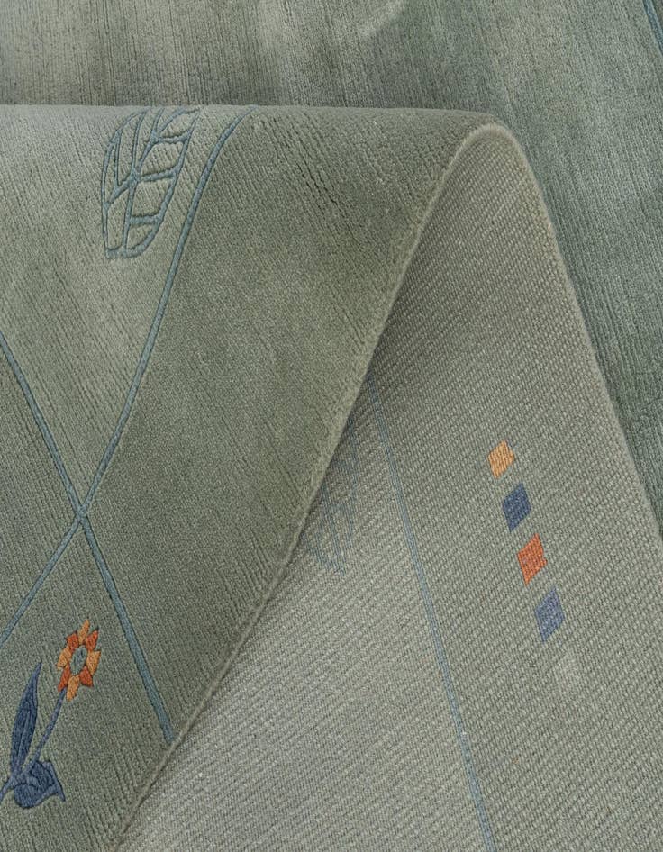 Detail image of  6' 8 x 6' 8  Hand Knotted Tibet Wool Square Rug